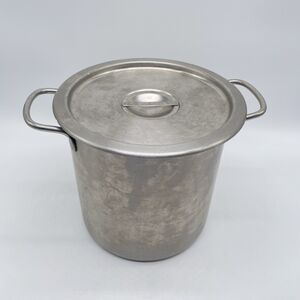 Vintage Vollrath Stainless Steel Stock Pot 8 Qt 9”x9” w/ Lid NSF USA
